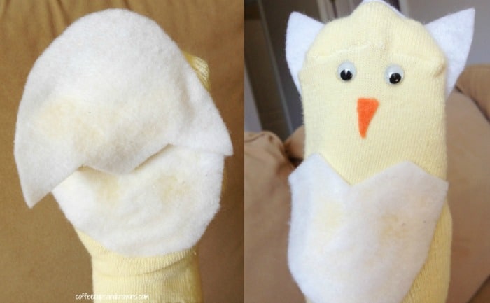 Egg and Chick Puppet Preschool Craft and Song