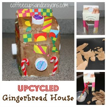 Christmas Kids Craft: Upcycled Gingerbread House