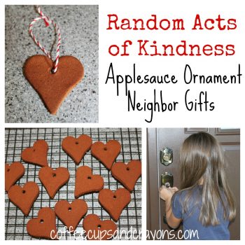 Random Acts of Kindness: Applesauce Ornament Neighbor Gifts