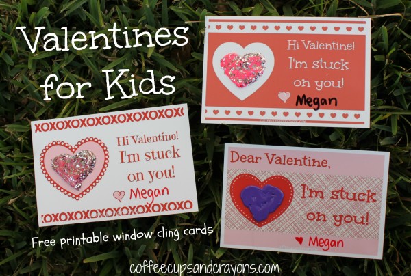 I'm Stuck on You! Valentines for Kids: Free Printable Cards