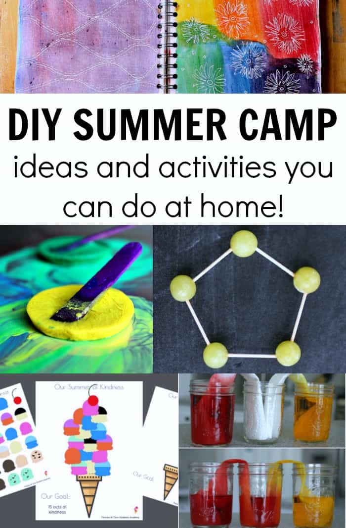 Summer Camp at Home Ideas! Everything from acts of kindness to science to math to art and more! A huge list of ideas!