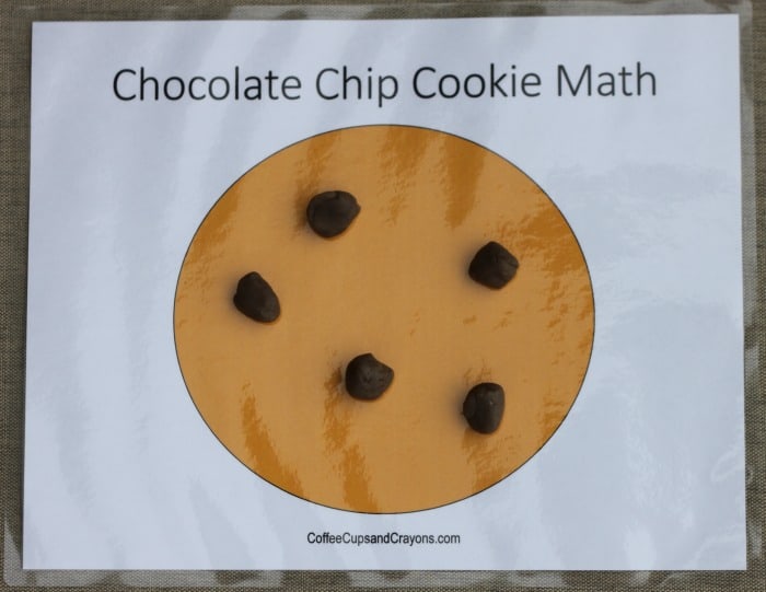 Cookie Math! Play Dough Mat Busy Bag and Free Printable. 