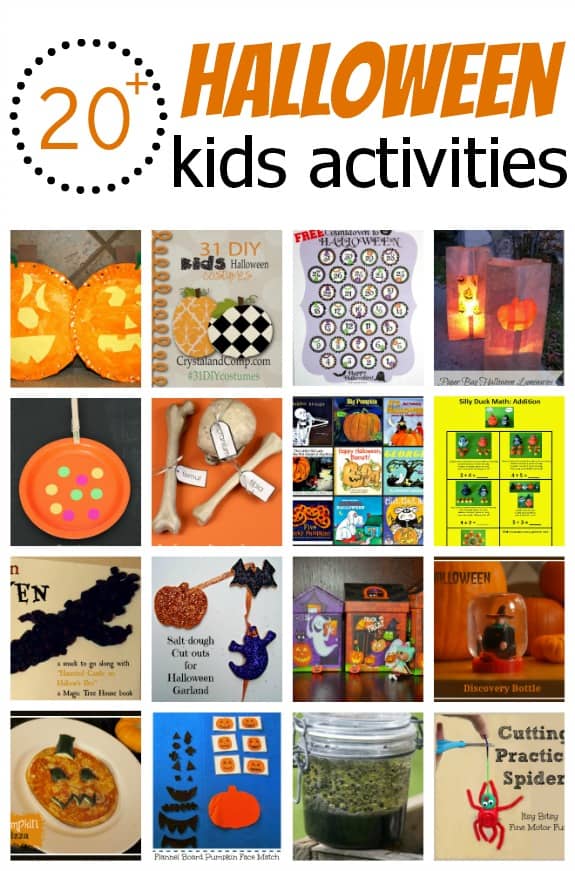 Halloween Kids Activities!  More than 20 fun and free ideas to make Halloween fun this year!