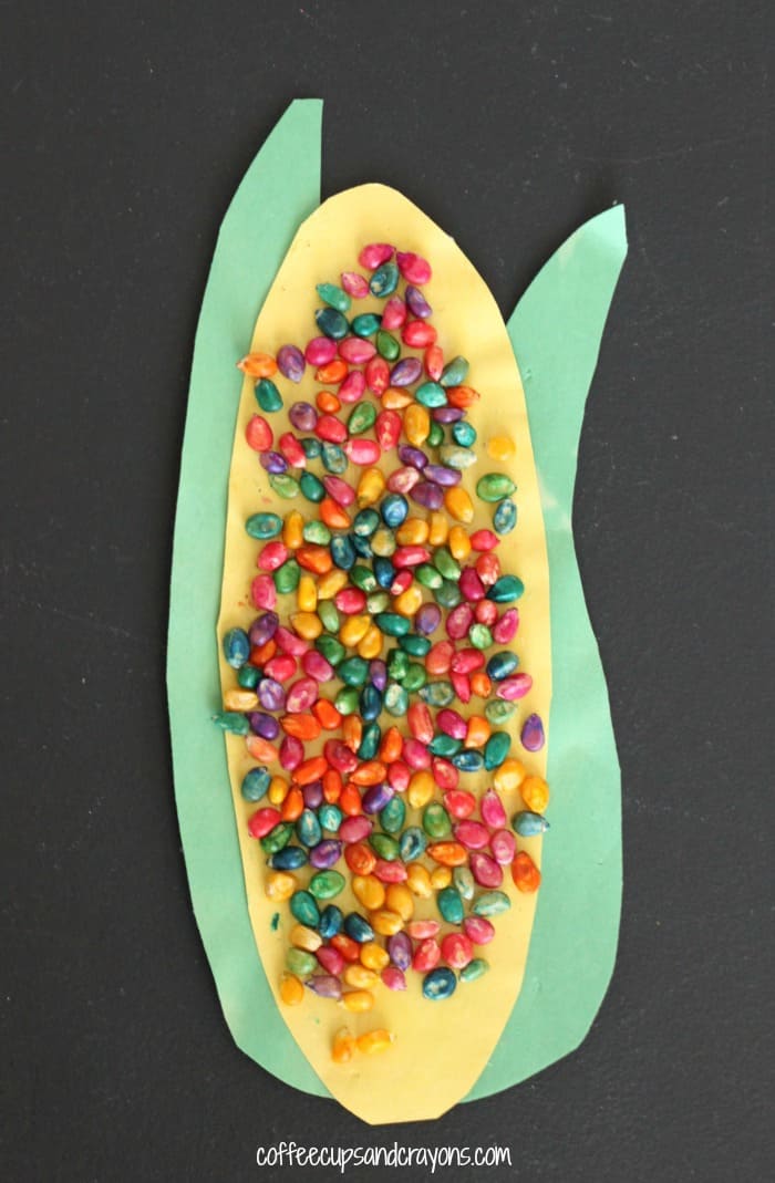Simple Corn Craft! Perfect for toddler and preschool kids!