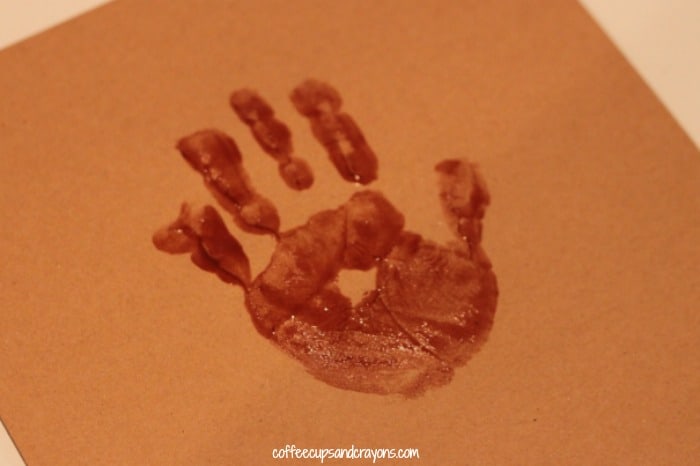 Handprint Reindeer Ornament For Kids