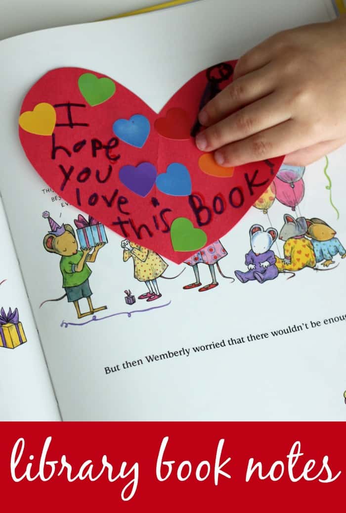 Acts of Kindness for Kids--Leave a Note in a Library Book!