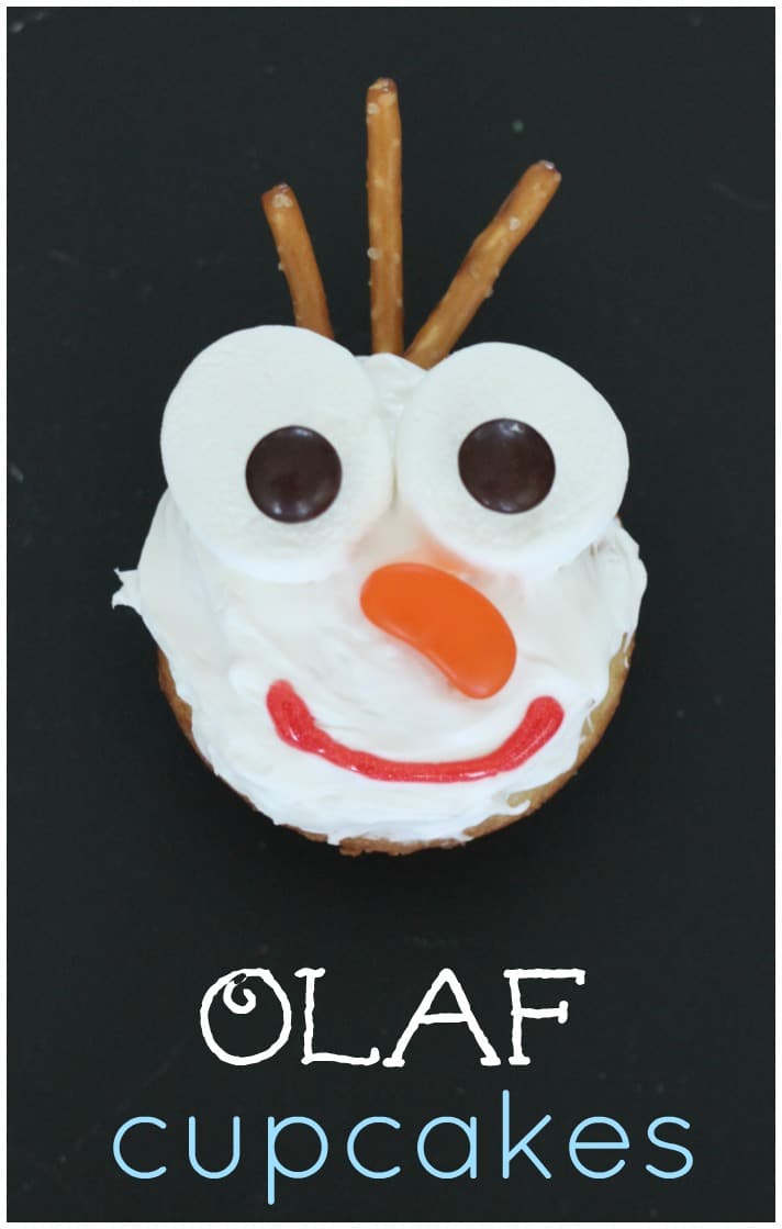 Super EASY Olaf Cupcakes to go with Frozen!