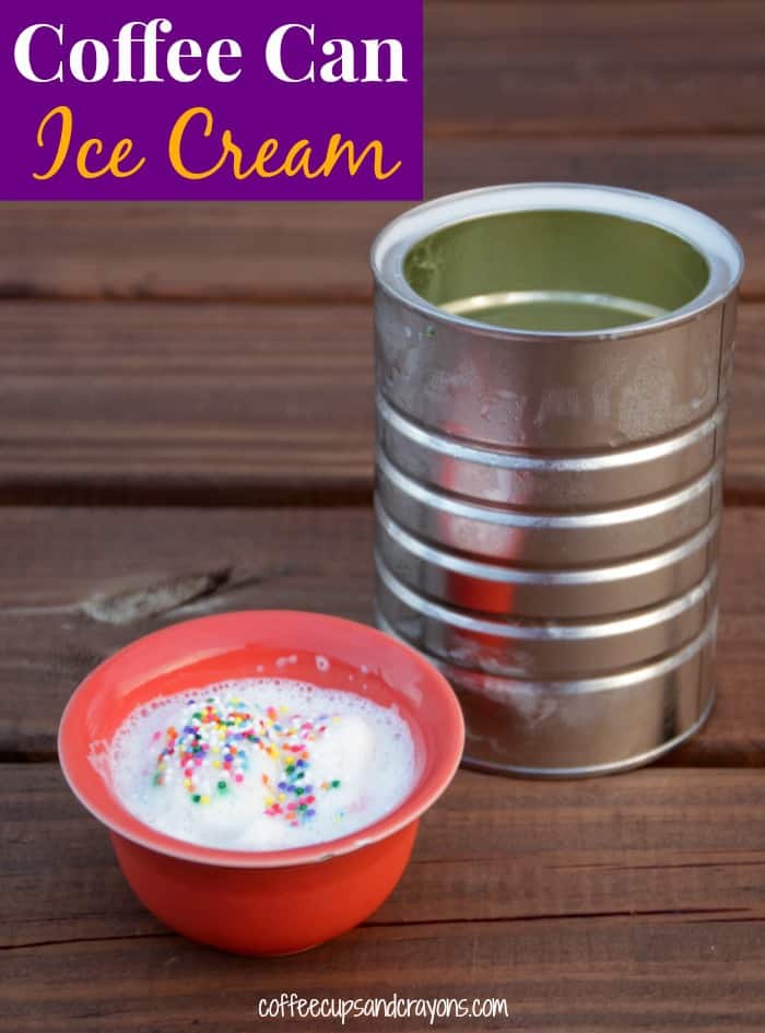 How to Make Ice Cream in a Coffee Can! Tin can ice cream is a great summer activity for kids!