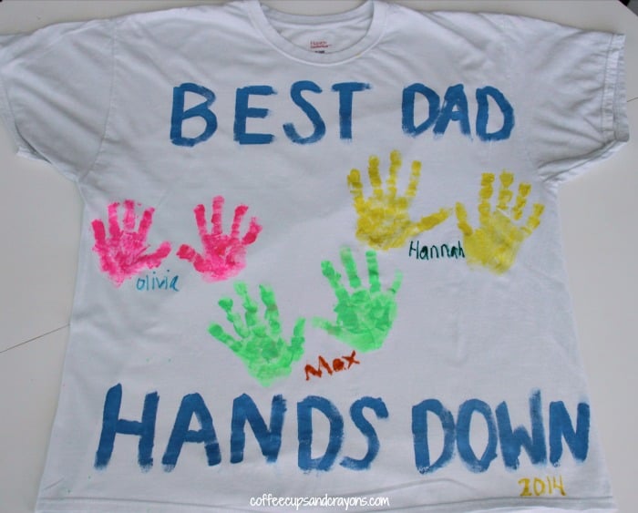 Kids Handprint T Shirt for Father's Day
