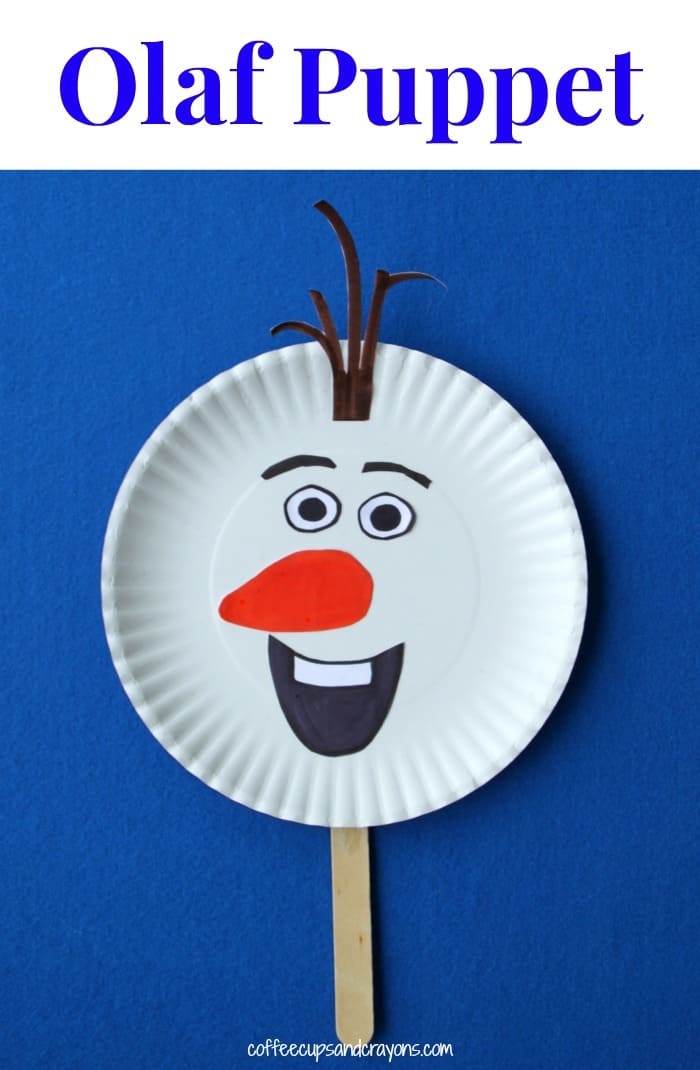 Frozen Olaf Inspired Paper Plate Puppet Craft!