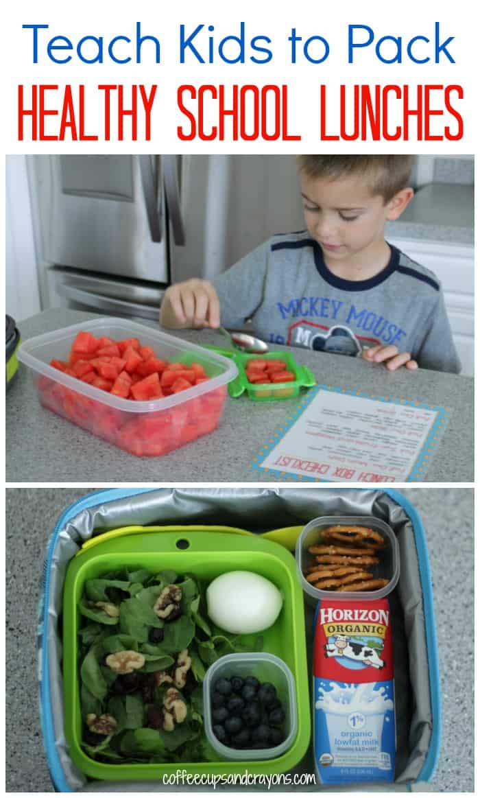 Teach Kids to Pack Healthy School Lunches! Free Printable Lunch Box Checklist for Kids Included!