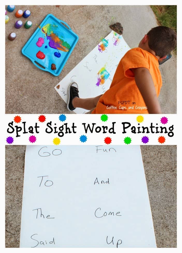 Splat Sight Word Painting | Coffee Cups and Crayons