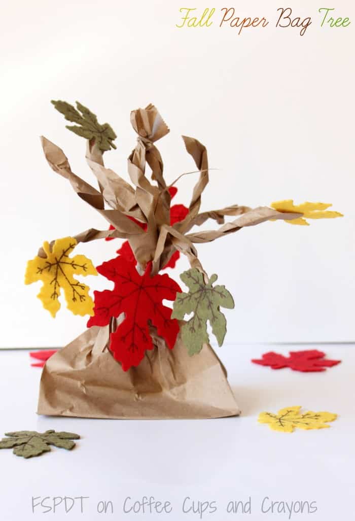 Fall Paper Bag Tree | Coffee Cups and Crayons