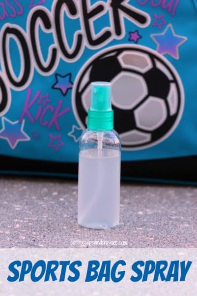 Homemade Sports Bag Spray with No Harsh Chemicals! Use essential oils to keep your gym bag fresh!