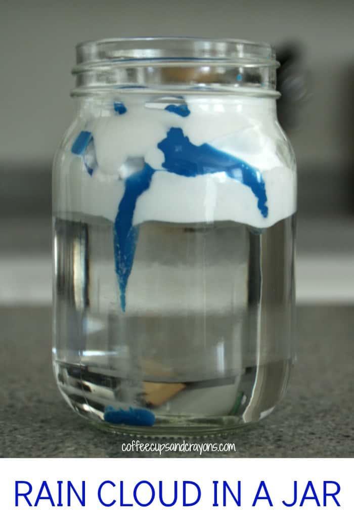 Make a Rain Cloud in a Jar! Great science demonstration and experiment for kids!