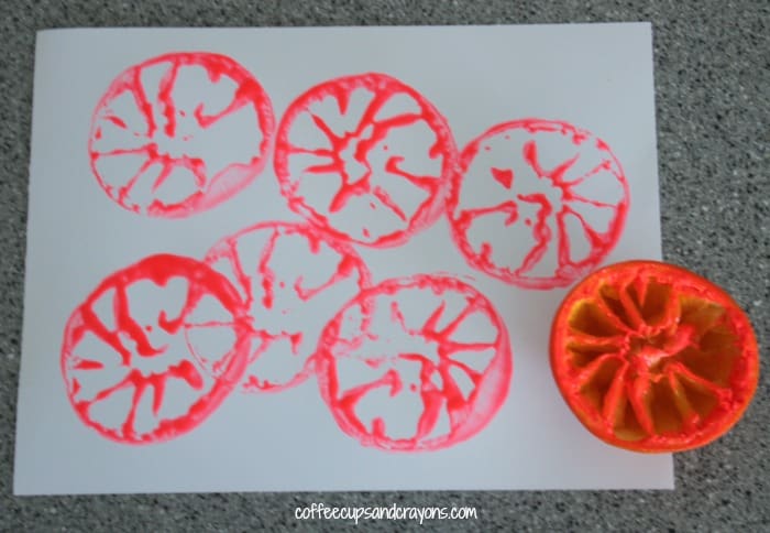 Preschool Orange Craft...Make Orange Prints!