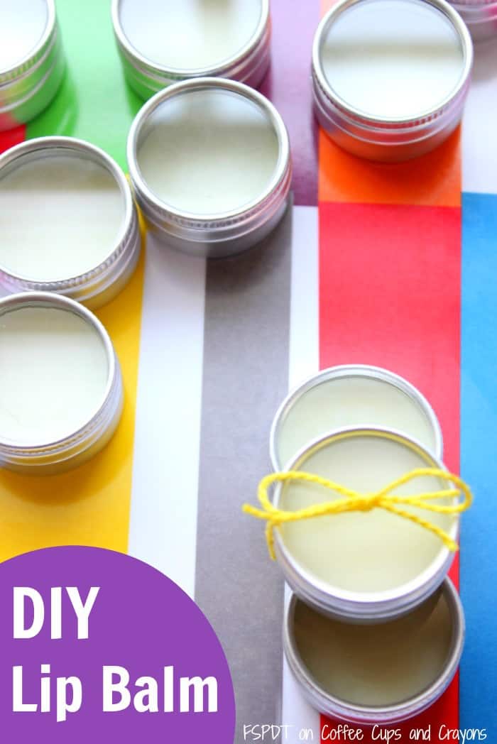 DIY Lip Balm Recipe that makes great homemade gifts! Simple enough for kids to help make!