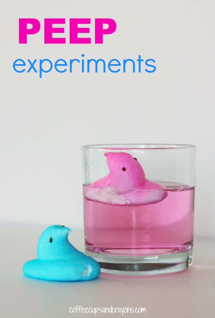 Easter Science Experiments with Peeps! Free printable in post!