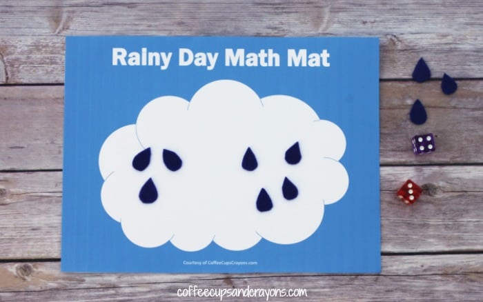 Free Math Mat Busy Bag for Kids! Practice counting or addition in a fun way!