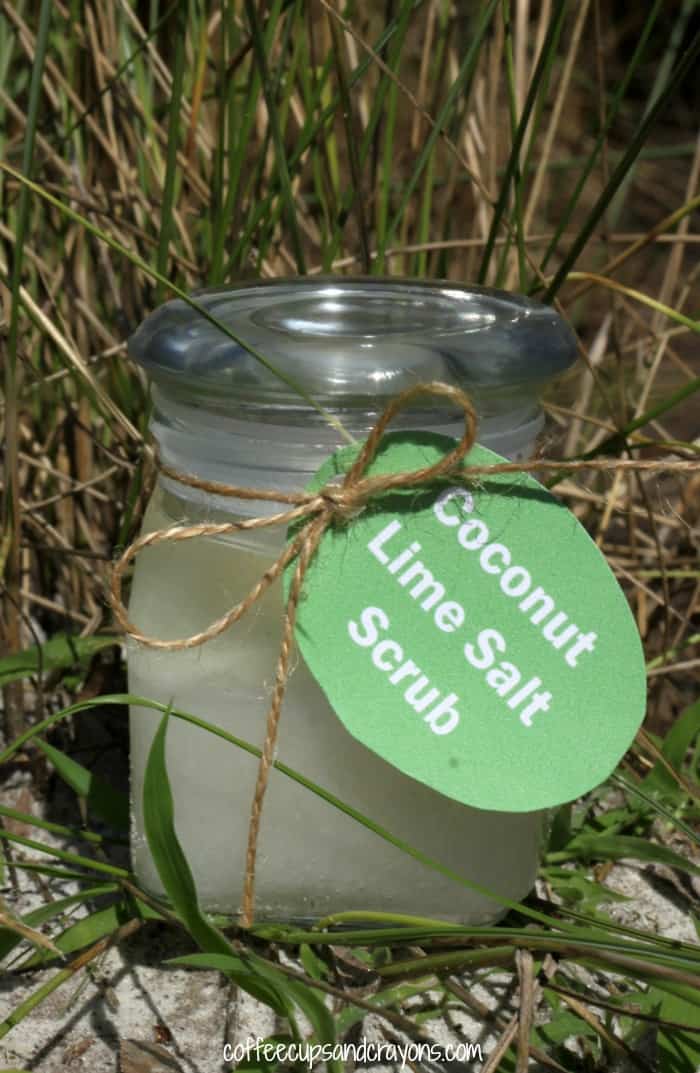 Homemade Coconut Lime and Sea Salt Scrub! The perfect homemade gift!