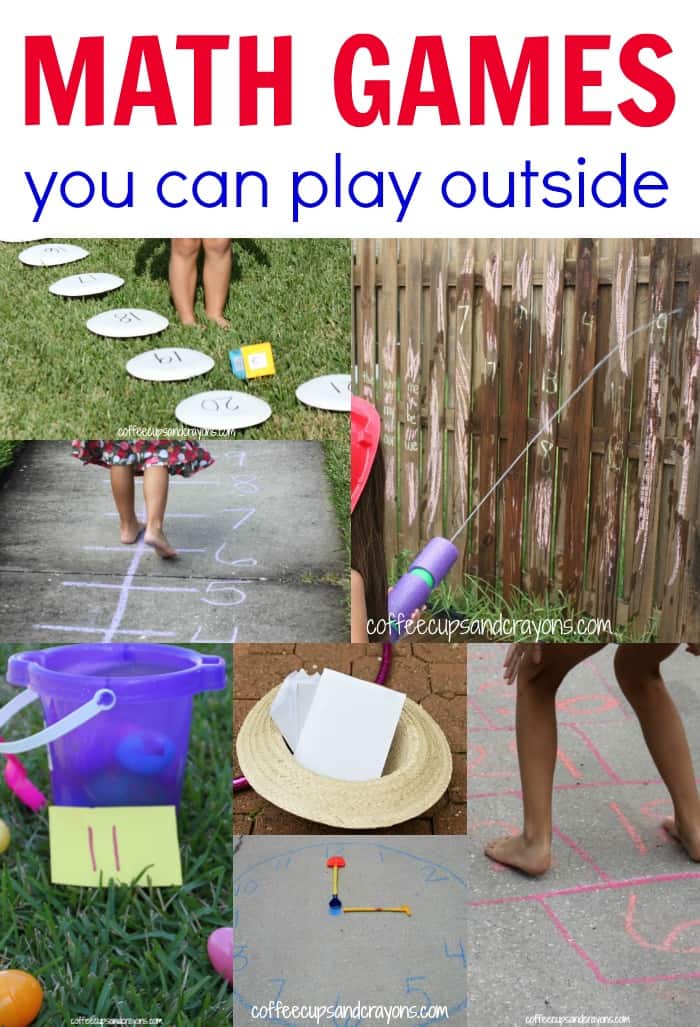 Outdoor Math Games for Kids! Make math practice fun by taking it outside!