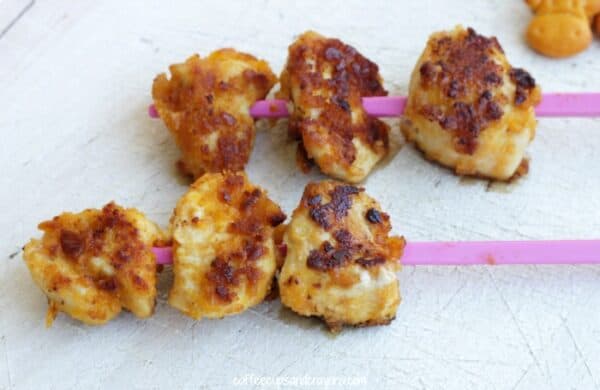 Super Easy Chicken on a Stick Recipe! Perfect for dinners on the go!