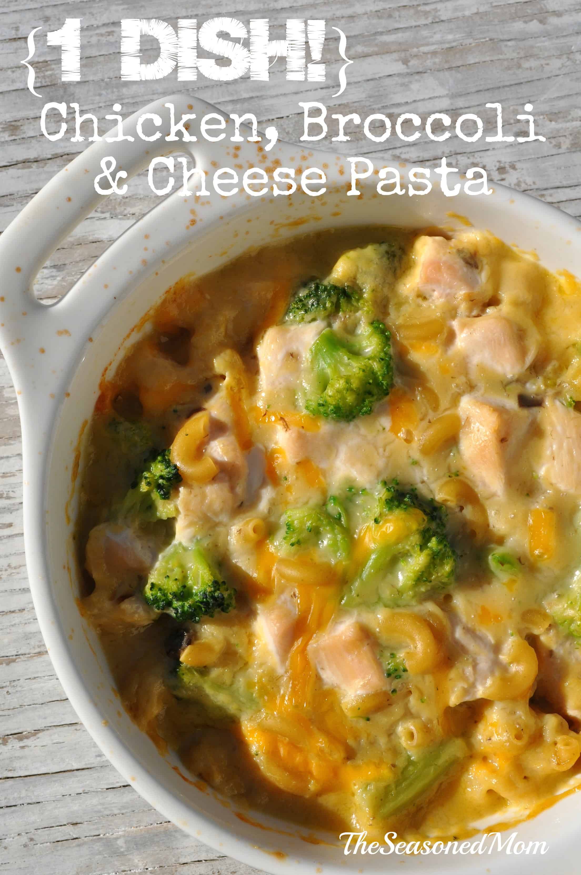 1 Dish Chicken Broccoli and Cheese Pasta