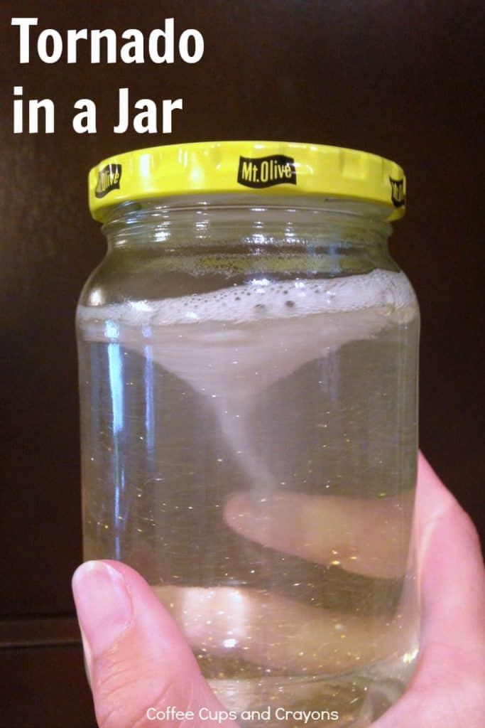 How to Make a Tornado in a Jar! A cool weather science experiment for kids!