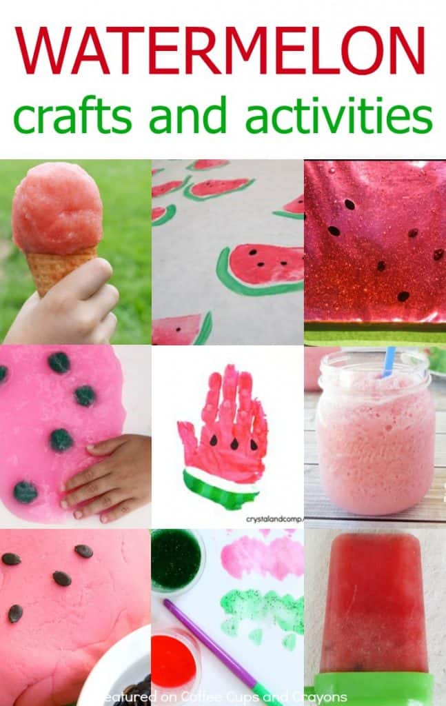 fun watermelon activities coffee cups and crayons