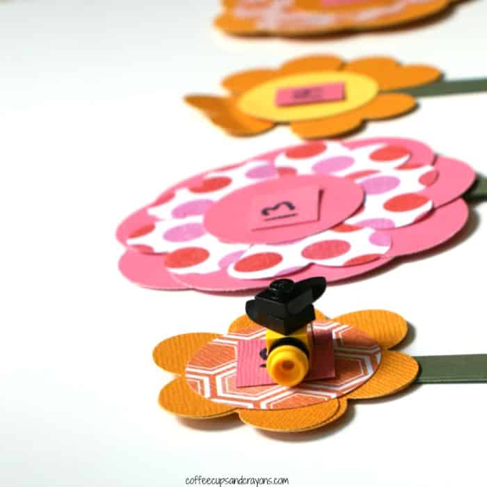 Flower Number Line Game Coffee Cups And Crayons