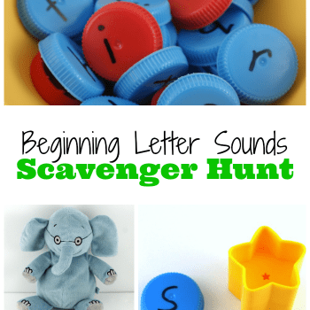 A letter scavenger hunt is such a fun way to work on letter recognition and letter sounds.