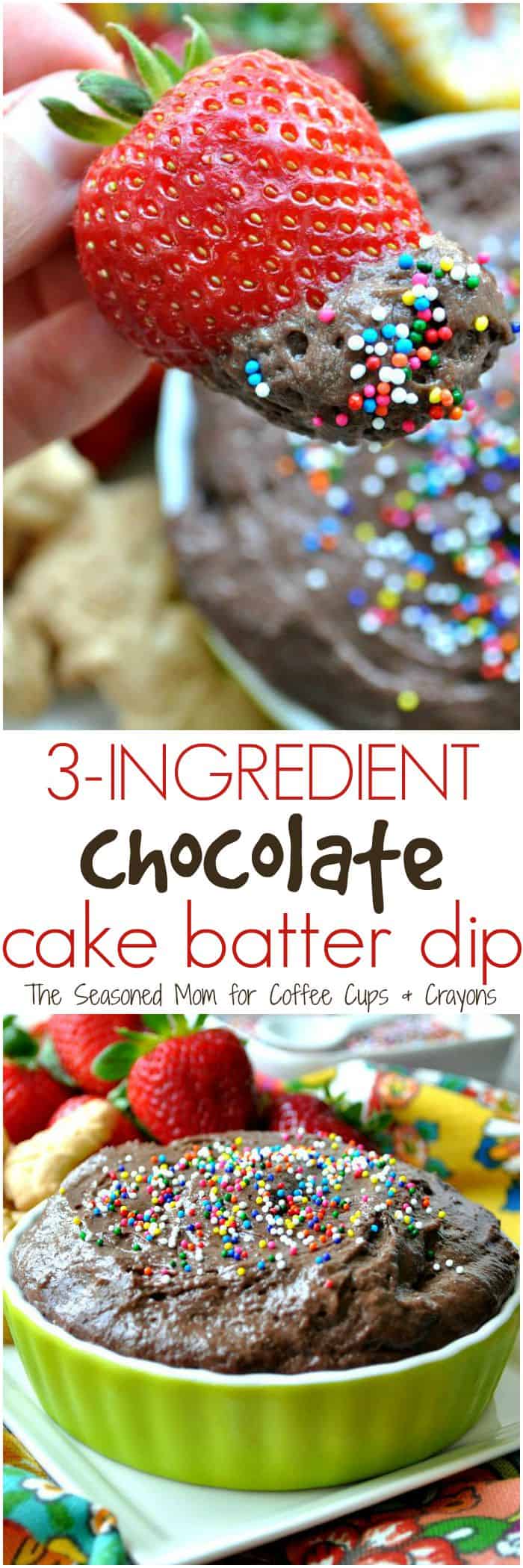3 Ingredient Chocolate Cake Batter Dip