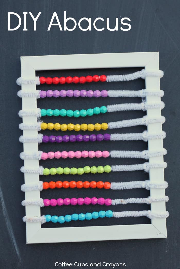 Homemade Abacus for Kids! Great hands on math practice!