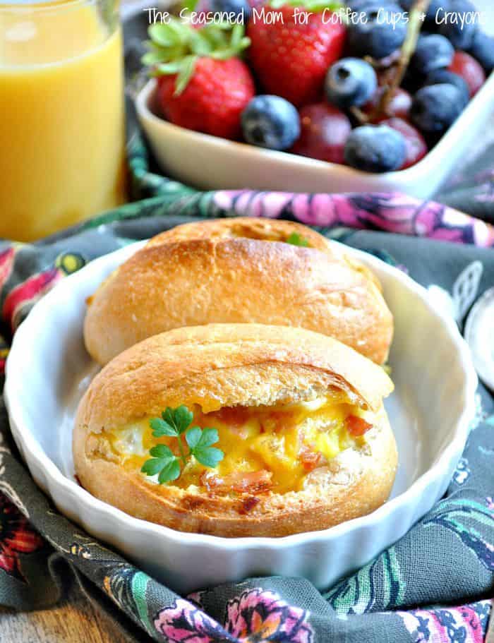 Bacon Egg And Cheese Rolls Coffee Cups And Crayons