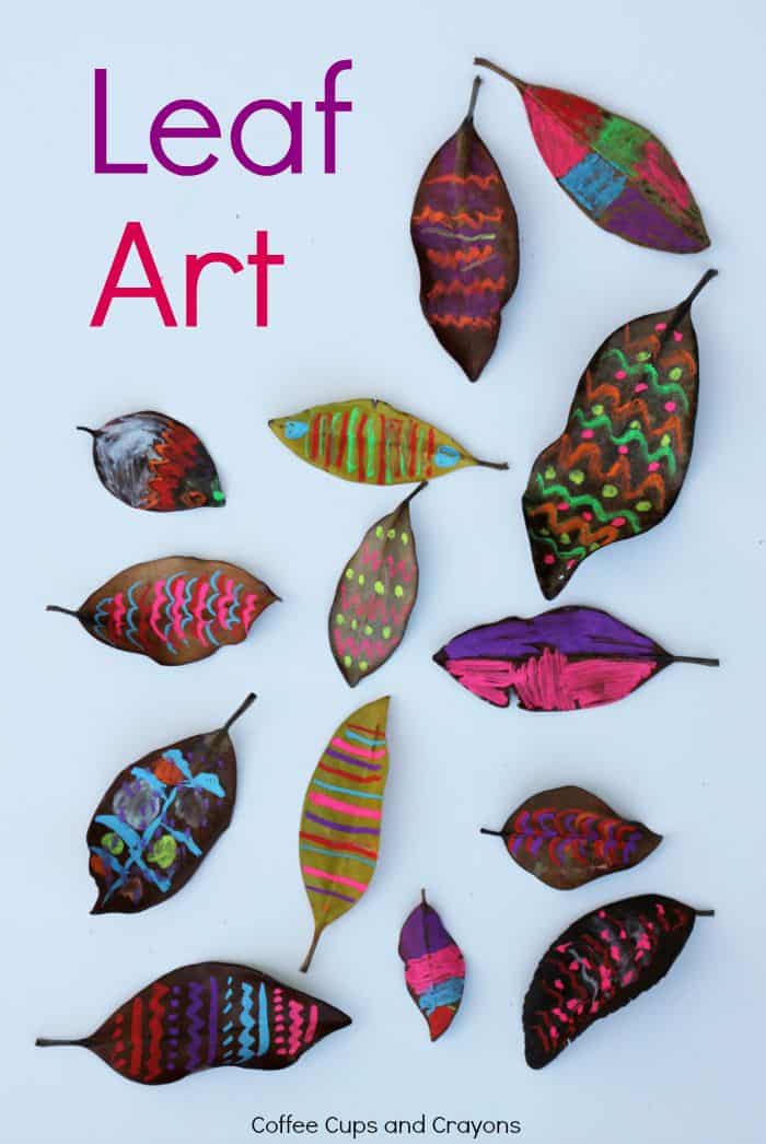 Leaf Chalk Art Activity! Hang these in your windows!