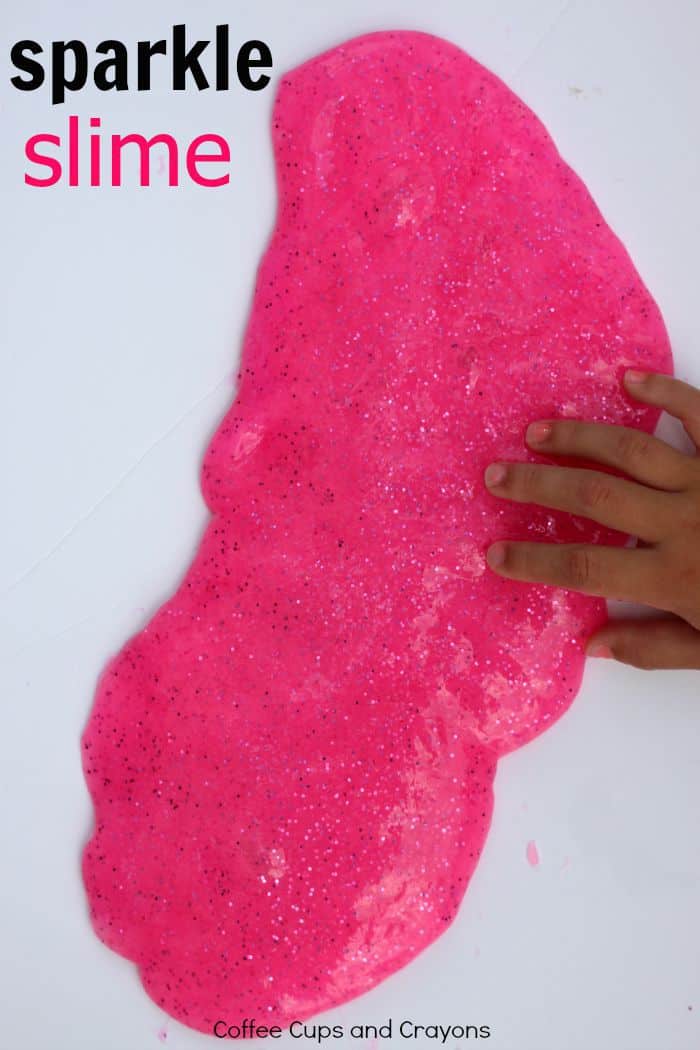 Sparkle Slime! A sensory recipe that kids will love to play with!