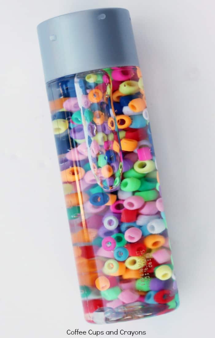 Super Simple Rainbow Sensory Bottle for Kids