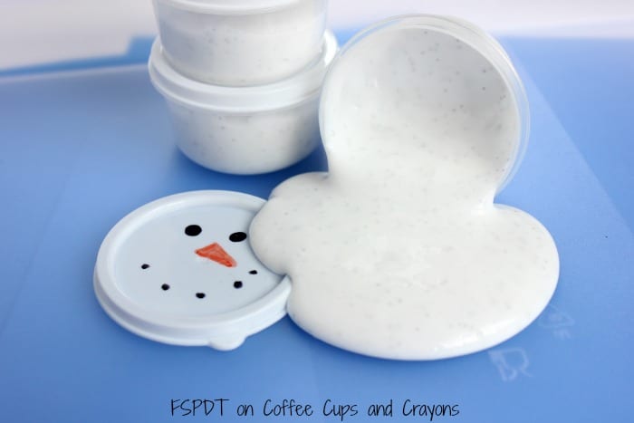 melted snowman slime simple science for kids 