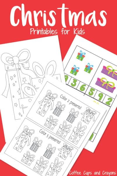Christmas Printables for Kids: Presents - Coffee Cups and Crayons