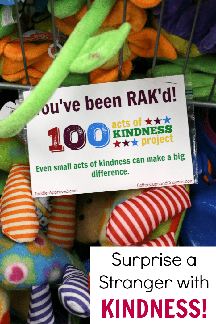 A secret act of kindness for strangers that kids love to do! So easy! Join the 100 Acts of Kindness Project!