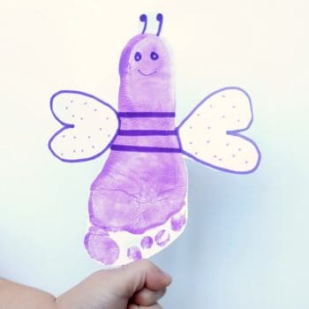 love bug footprint puppet craft for kids