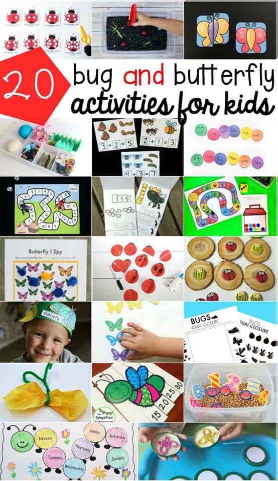 20 Bug and BUtterfly Activities for Kids!
