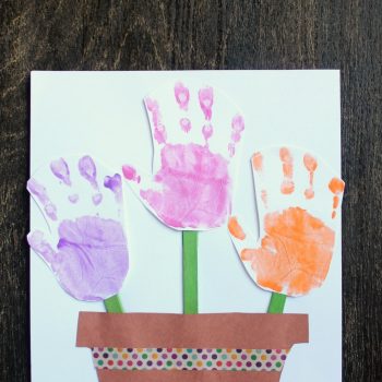 handprint flower pot mother's day craft