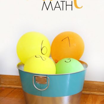 Balloon Math Activities are a fun way to add movement to learning with kids!