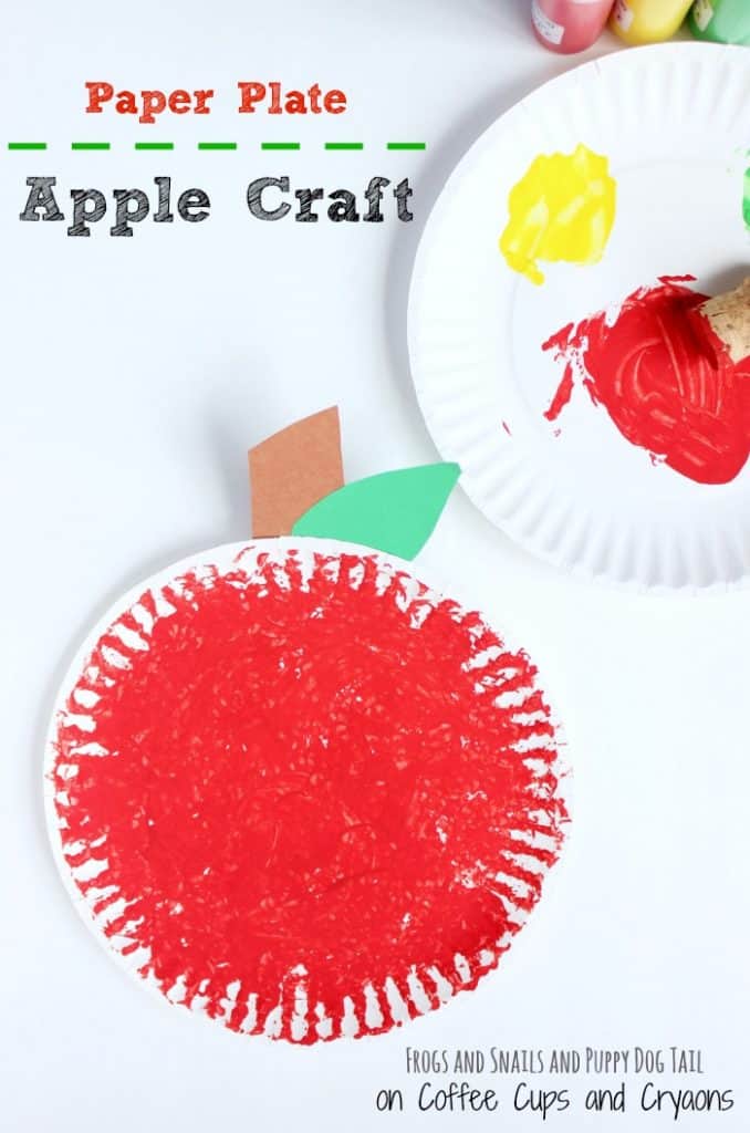 Paper Plate Apple Craft - Coffee Cups and Crayons