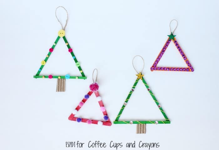 Christmas Tree Popsicle Stick Craft for Kids 