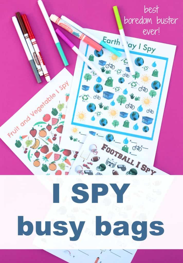 Need a boredom buster? Get these I Spy busy bags!!!!