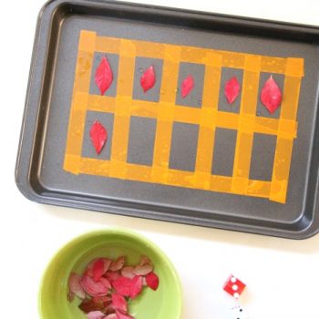 Kids will love this fall leaves ten frame activity.