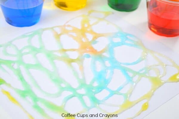 Salt Crystal Painting STEAM Activity - Coffee Cups and Crayons