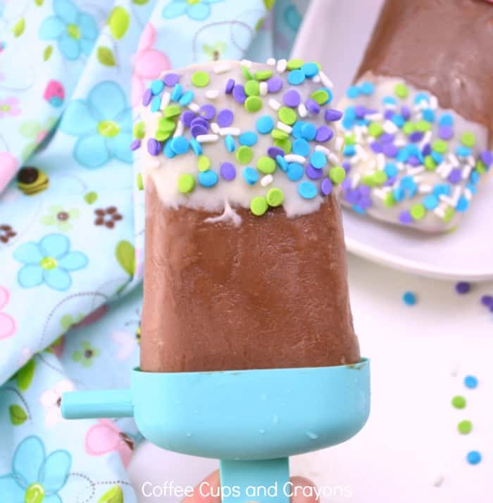Yummy Nutella Dipped Popsicles for kids!